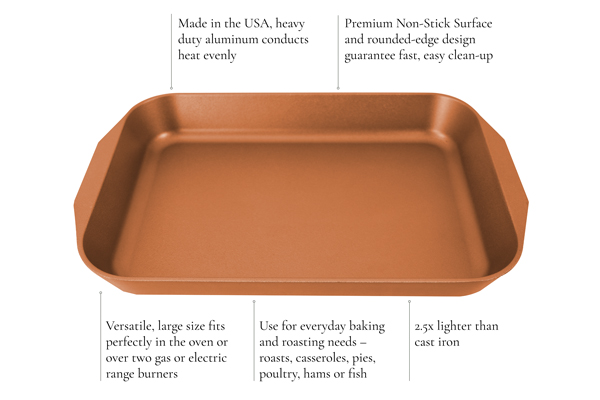 All American 5250ABL Blue Roast and Bake Pan