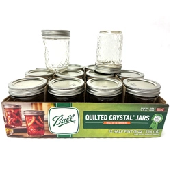 Ball 8oz Deluxe Quilted Crystal Jelly Jars